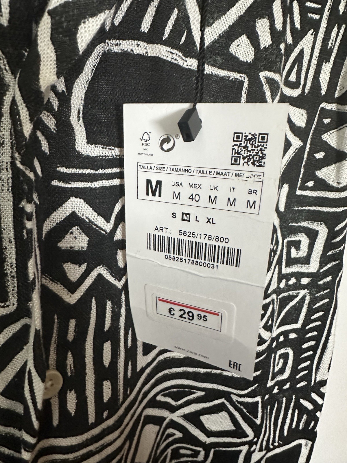 Zara Women’s Blouse Linen Size M