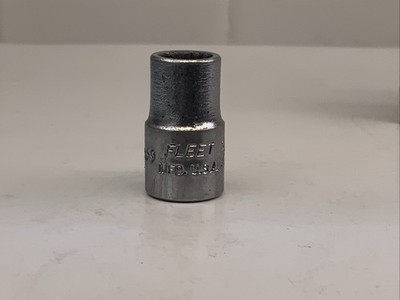 FLEET 1009,  9/32in.  1/4 Drive 6pt SAE Socket, USA  