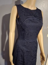 Tahari Arthur S Lavine Women's Size 4 Navy Lace Sleeveless  Dress