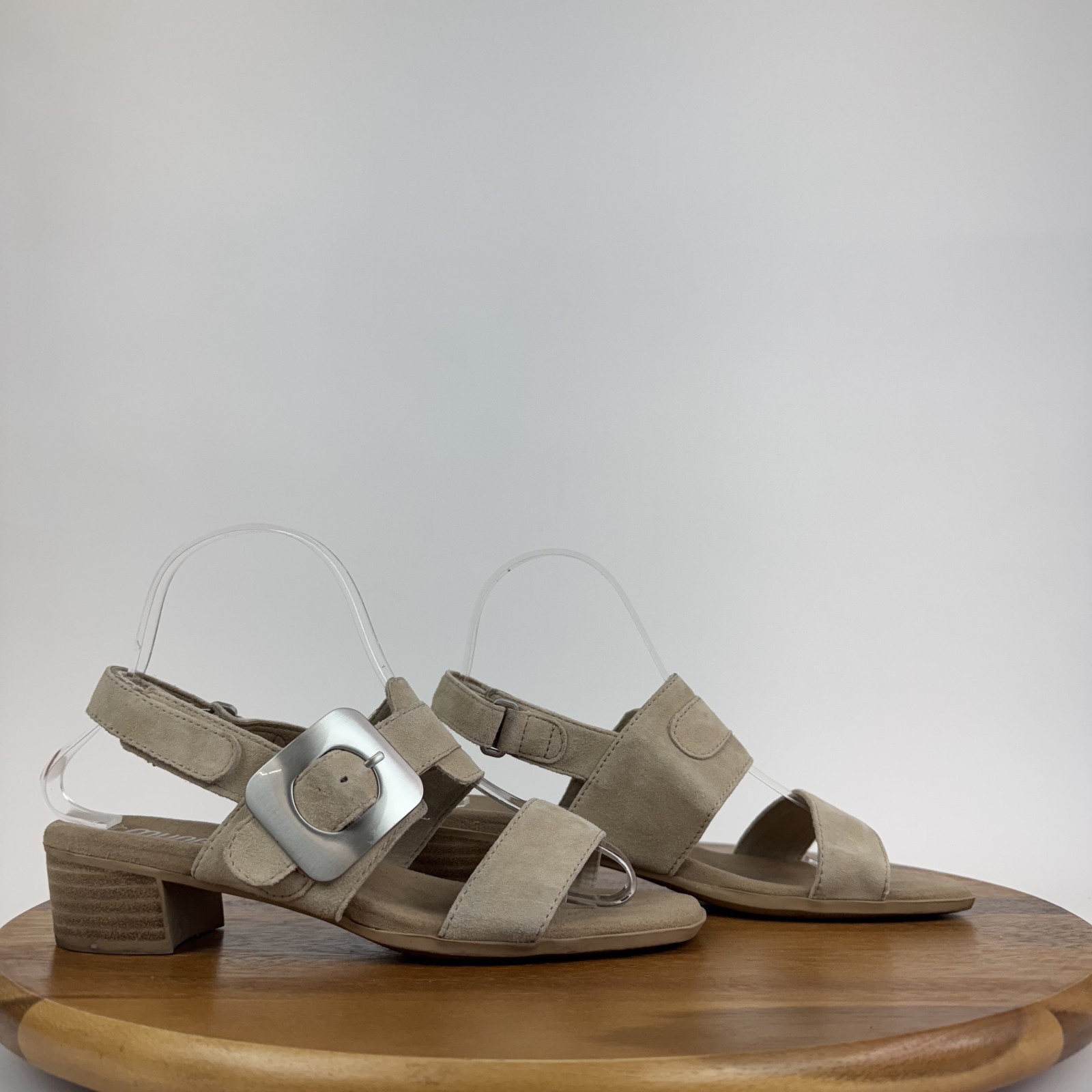 APL Sandali donna Munro Ashlyn pelle marrone slingback tacco basso nuovi senza scatola taglia 7 M