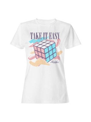 Officially Licensed Rubik's Cube Colorful Take It Easy Women's T-shirt
