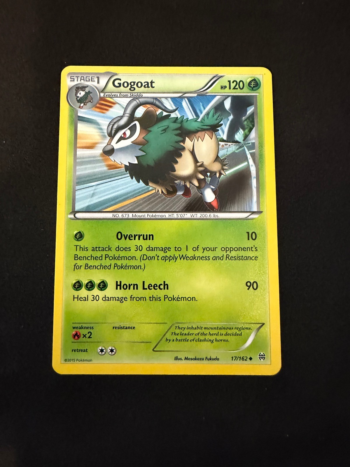 Gogoat 17/162 Uncommon BREAKthrough Pokemon Near Mint