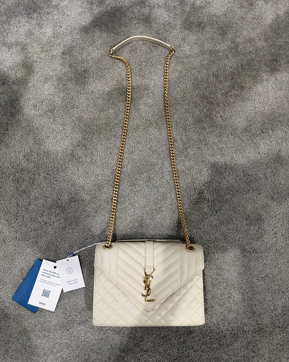 Saint Laurent Leather Exterior Gold Bags & Handbags for Women for