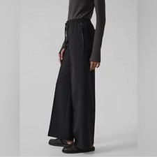 Athleta Endeavor Wide Leg Pant Black PrimaStretch Relaxed Fit Pull On Size L