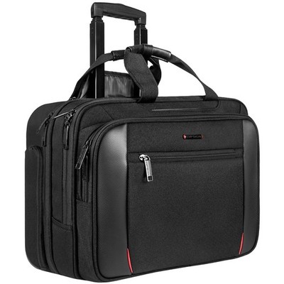 17.3 Inch Rolling Laptop Bag, Heavy-Duty Waterproof Rolling Computer Bag with...