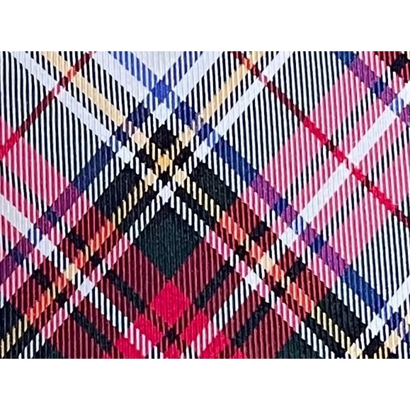 Corbata Tommy Hilfiger roja, verde, azul tartán seda a cuadros, 58,5" Foto 2 de 4