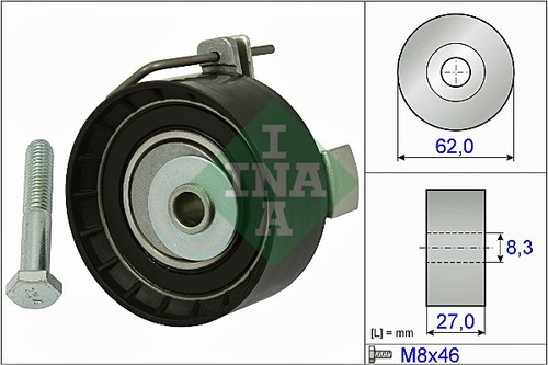 Adatto a Ford Fiesta Focus Fusion + altri modelli puleggia tenditore cinghia distribuzione INA - Foto 2 di 3