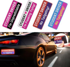 4 Pack Student Driver Sticker Magnet for Car Reflective Magnetic New Drivers ...