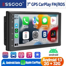 ESSGOO CarPlay 7" Double DIN Android 13 Car Stereo Radio Bluetooth Touch Screen