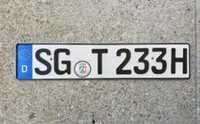 REAL GERMAN LICENSE PLATE AUTO NUMBER CAR TAG VW AUDI BMW MERCEDES BENZ SEAL ON