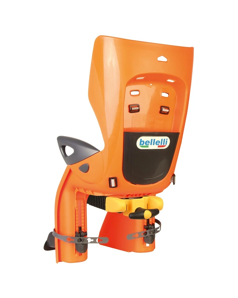 Seggiolino bici posteriore Bellelli Summer Dark Orang attacco telaio reclinabile - Immagine 4 di 4