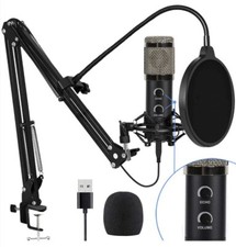 2021 Upgraded USB Condenser Microphone for Computer Great for Gaming Podcast ...