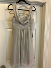 NWT Ann Taylor women cocktail Dress, Gray SZ 4