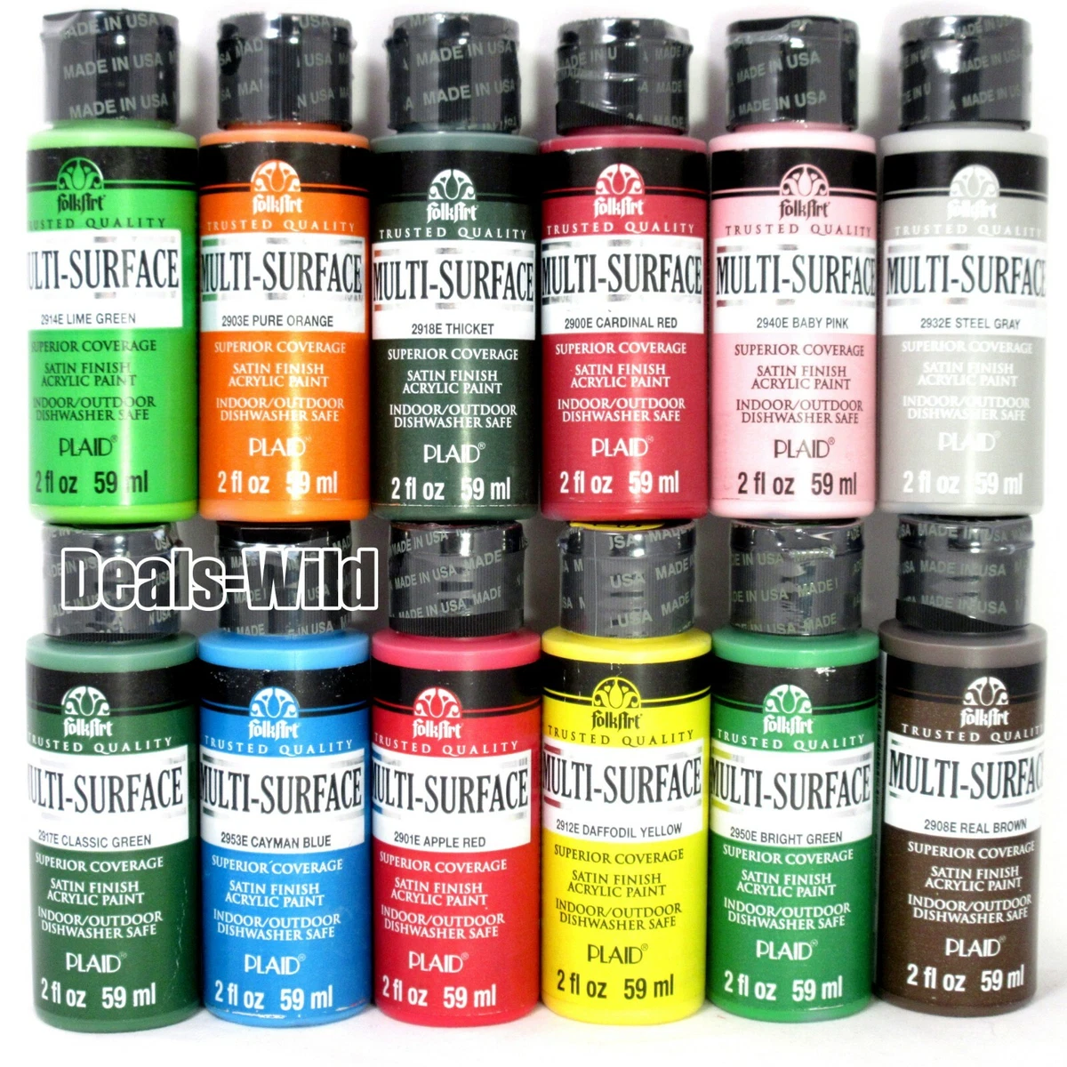 Folkart Multi-Surface Acrylic Paint 2 oz Bottles Turkey