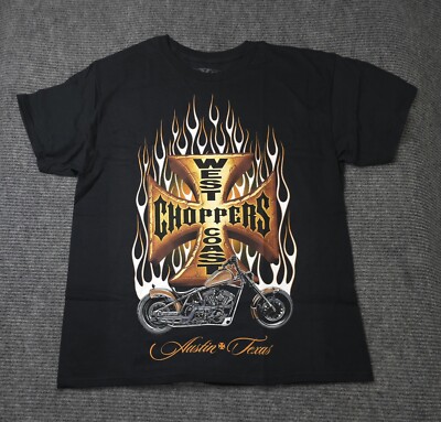 West Coast Choppers Black T-shirt Motorcycle Cross Austin West Coast Choppers Black T-shirt Motorcycle Cross Austin