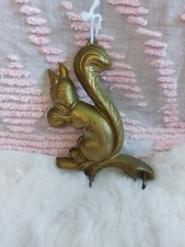 Squirrel Two Key Hook Brass Wall Mounted Hanger
