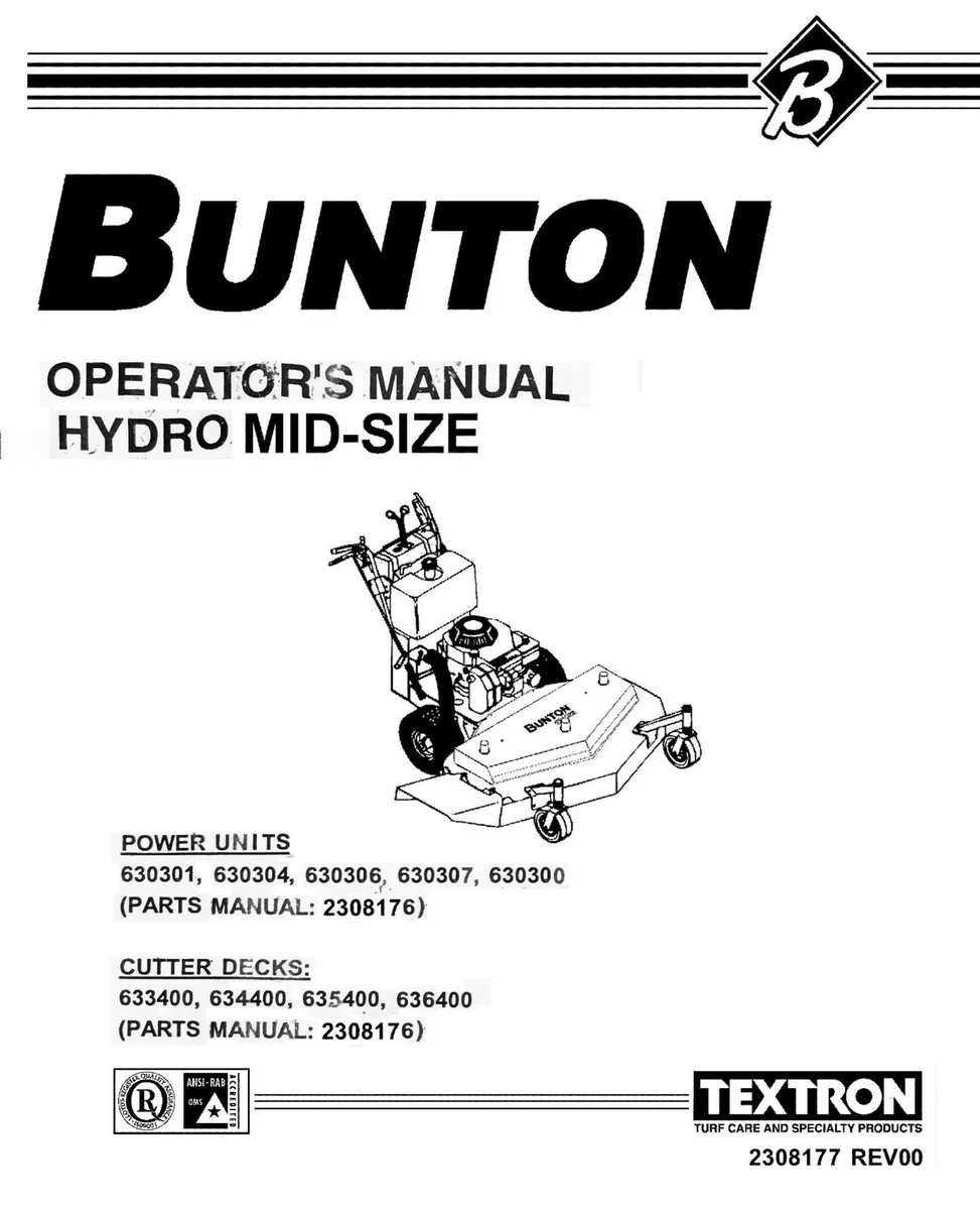 Bunton mower parts deals