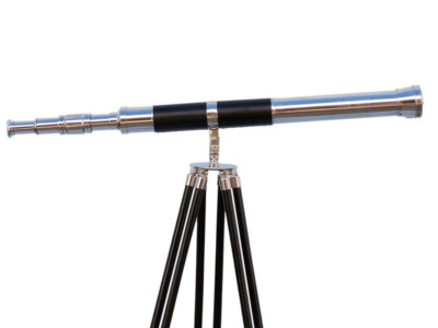 Admirals Floor Standing Chrome with Leather Telescope 60''