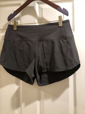 NWOT Lululemon Speed Up Shorts High-Rise 2.5''Tall Graphite Grey Size:8