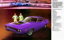 1971 Plymouth Road Runner OEM Flyer Banner Brochure Hemi 440 Art Graphic Print