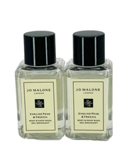 Jo Malone English Pear Freesia Hand and Body Wash LOT OF 2  0.5 oz/15ml NEW
