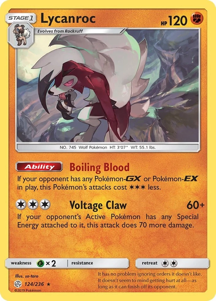 Lycanroc 124/236 Sm-Cosmic Eclipse