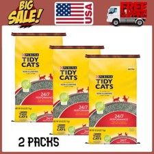 Purina Tidy Cats Non Clumping Multi Cat Litter 24/7 Performance 40-Lb x 3 Bags