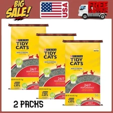 Purina Tidy Cats Non Clumping Multi Cat Litter 24/7 Performance 40-Lb x 3 Bags