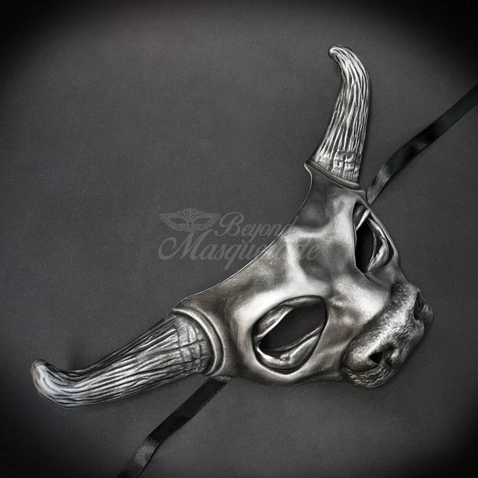 Animal Masquerade Mask Bull Head Men M31183 - Image 2 of 4