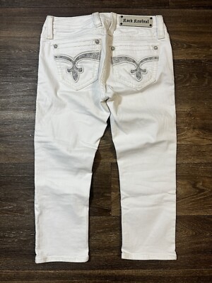 Rock Revival Jeans Men Rock Revival Celine Ankle Skinny White Jean Zemado main image 1