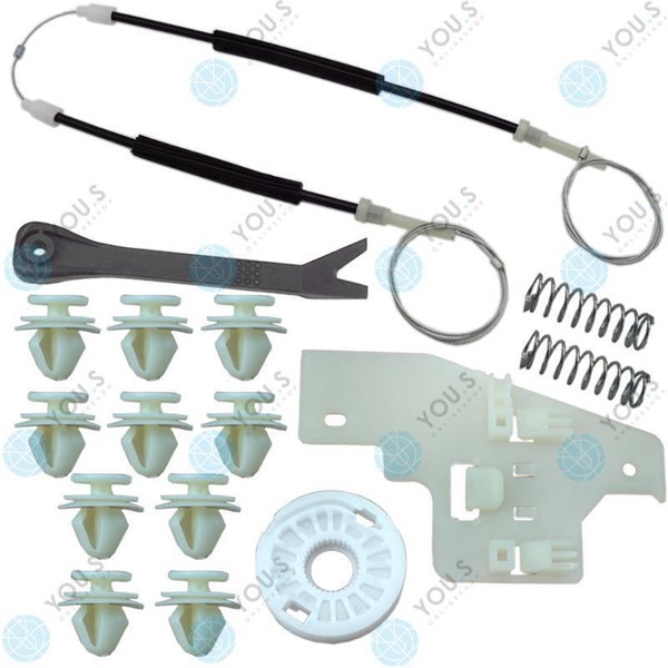 FüR Peugeot 407 Elektrischer Fensterheber Reparatursatz Seilzug - Hinten Rechts-image