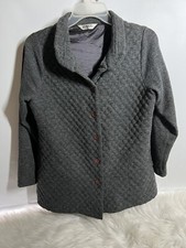 Women's Size medium Band Blazer jacket Gray - with pockets