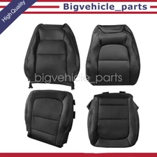 Driver Passenger Bottom Top Leather Seat Cover Black For 15-22 Canyon Colorado