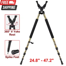Hunting Tripod Shooting Stick Gun Rifle Shooting Rest Monopod Bipod Adjustable 