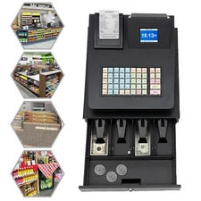 Electronic Cash Register 48 Keys Cash Management System with Thermal Printer USA