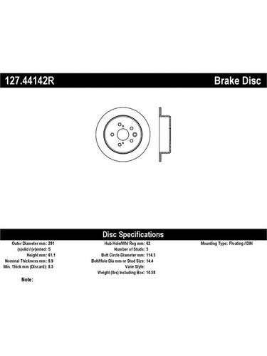 StopTech Power Slot 06-11 Lexus GS Series / 06-12 IS350 Rear Right Drilled & Slotted Rotor main image 0