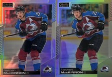 LOT OF 2 - HOT 2020-21 Upper Deck OPC Platinum NATHAN MACKINNON Rainbow Foil #4