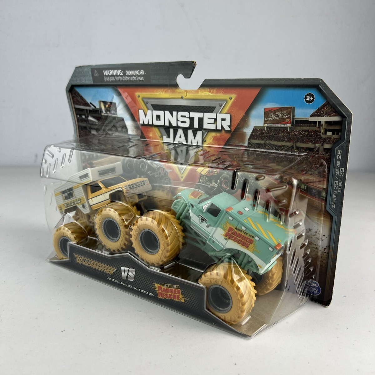 Monster Jam Wreckreation VS Ranger Rescue True Metal Trucks