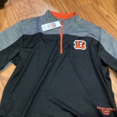 Cincinnati Bengals NFL  Jacket Mens XXl 1/4 Zip Sweatshirt NWT CC236