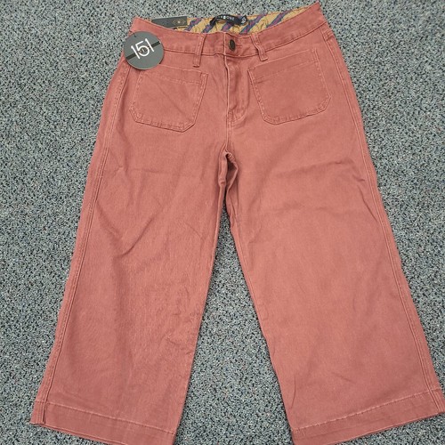 One 5 One Burnt Red Denim Capri Pants, Women's Size 12/31 | eBay