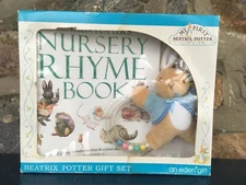 My First Beatrix Potter Peter Rabbit Plush Rattle Nursery Rhyme Book Gift Set