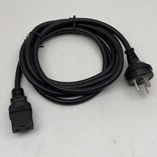 Type I Australia New Zealand China Plug to IEC 320 C19 Female Power Cord 250V
