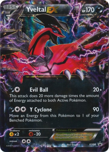 Heavily Played Yveltal EX - XY08 - Legends of Kalos Promo Pokemon XY Promos