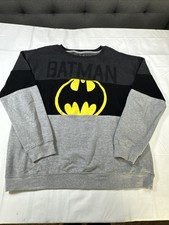 BATMAN Pullover Sweatshirt Youth Boys Black, Grey XL 16  2688