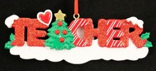 Teacher Personalized Christmas Tree Ornament
