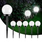4/8PCS Solar Power Stake Lights Garden Globe Lamps LED Ball Security Round