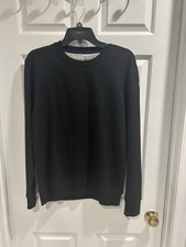 NWT Tailorbyrd Collection Golf Crewneck Black Pullover Fleece Men's Sz S 50