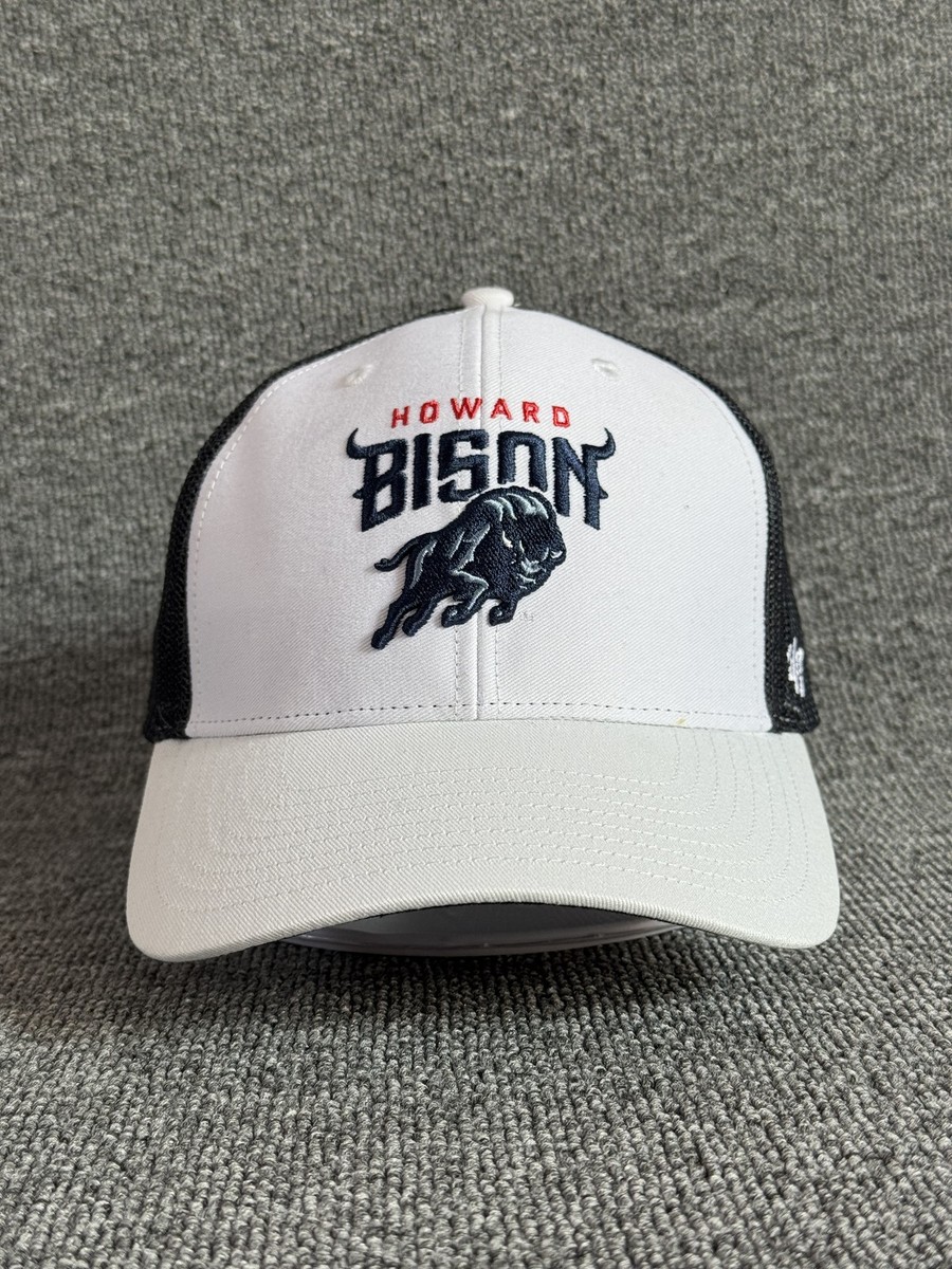 '47 Brand Howard Bison Trucker Snapback White Black One Size NCAA Hat