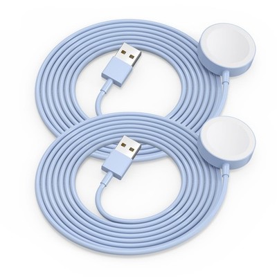 2Pack Blue for Apple Watch Charger USB Magnetic Wireless Fast iWatch Charger ...