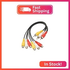 AV Cable Splitter, 3 RCA Male Jack to 6 RCA Female Plug Splitter Audio Video Av